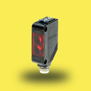 E3ZB86OMS | Sensor fotoeléctrico retroreflectivo polarizado, alcance 500 mm, detección de objetos transparentes, salida PNP, conector M8, luz roja de Omron