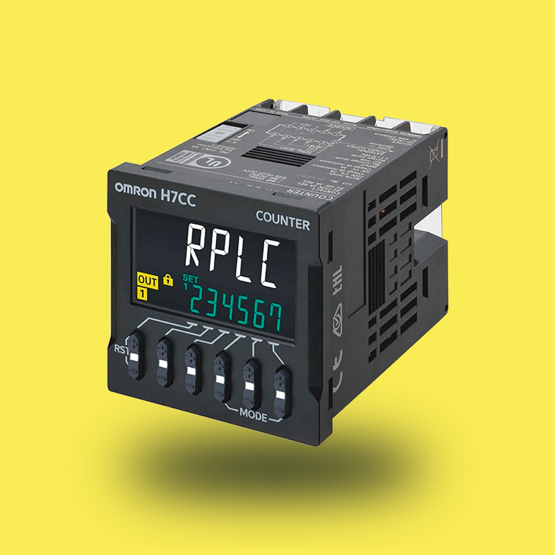 H7CCAU | Contador digital multifunción,6 digitos, pantalla LCD retroiluminada, alimentación universal, montaje en panel de Omron