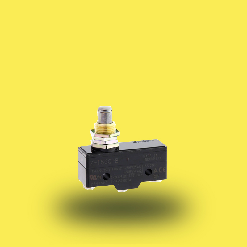 Z15GQBOMI |Final de carrera con émbolo (plunger), contactos SPDT, 15 A, carcasa de resina termoendurecible, montaje con orificios roscados, terminales de tornillo de Omron